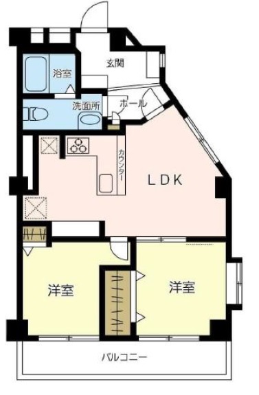 自由ヶ丘スカイハイツ301の間取り