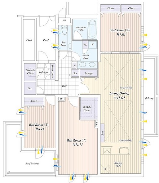 スカーラ学芸大学401の間取り