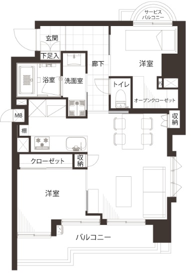 菱和パレス駒沢大学駅前703の間取り