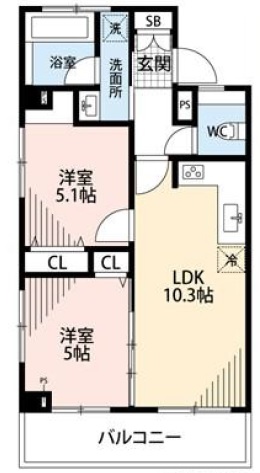 マコトパレス4階の間取り