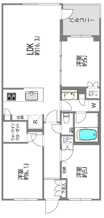 プレシス駒場東大前2Fの間取り