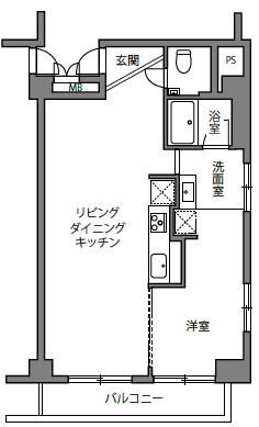 下馬コンド4階の間取り