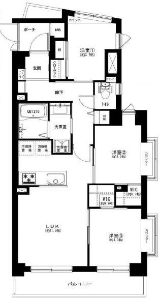 シティライブ池ノ上404の間取り