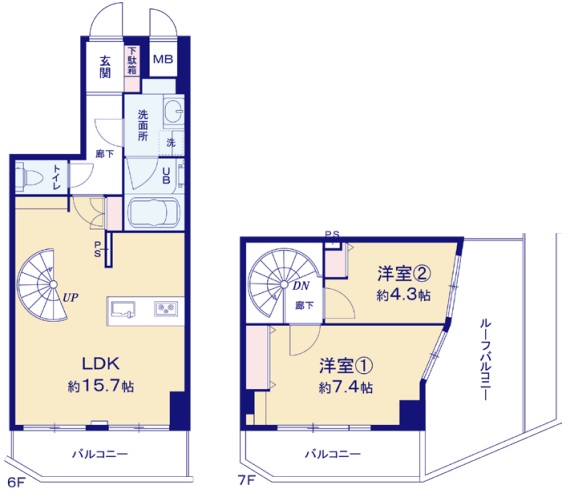 カーサフェリス学芸大学602の間取り