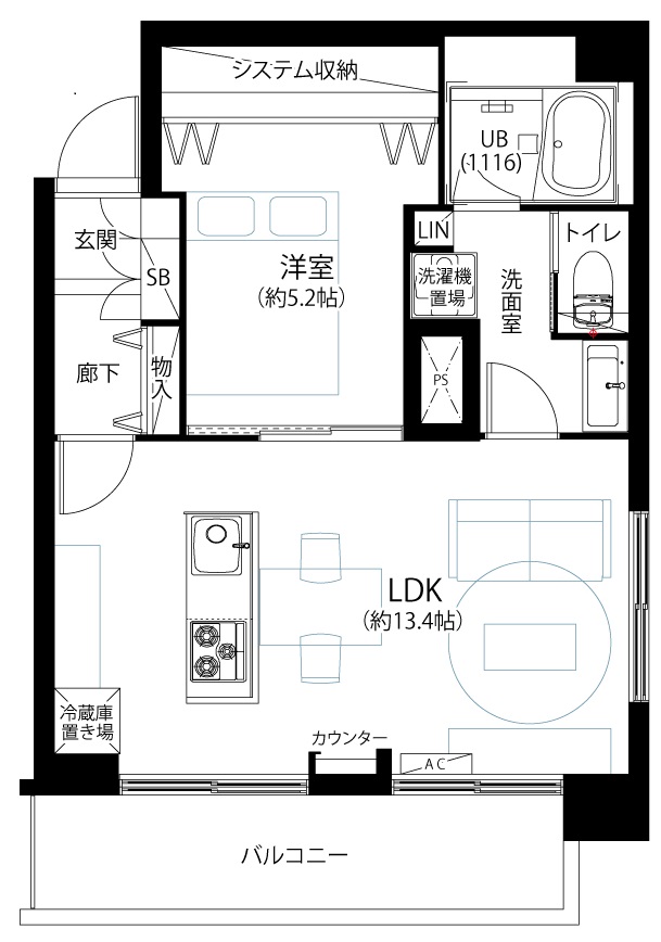 ニュー上馬マンション501の間取り