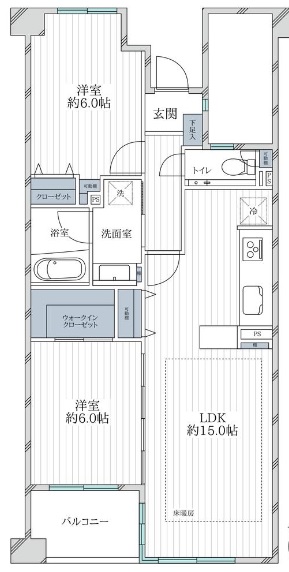 ファミールヒルズ目黒東山206の間取り