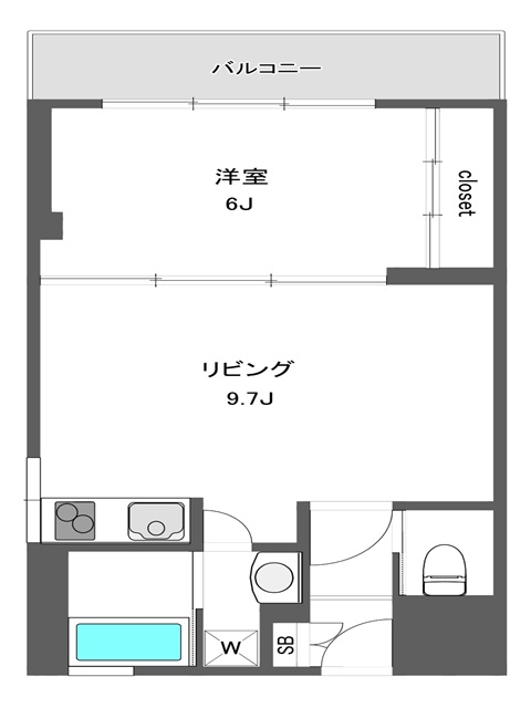 東山コーポラス201の間取り