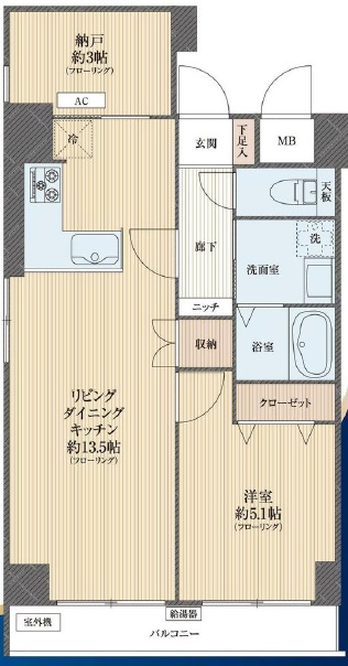 ライオンズマンション目黒青葉台タウンハウス4階の間取り
