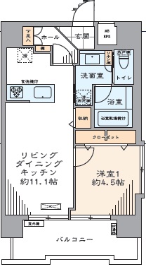 パラスト目黒三丁目601の間取り