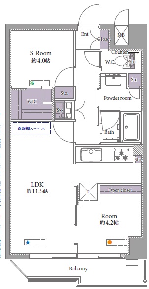 ライオンズマンション太子堂513の間取り