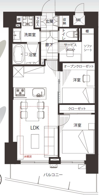 ナビウスオペラ通り502の間取り