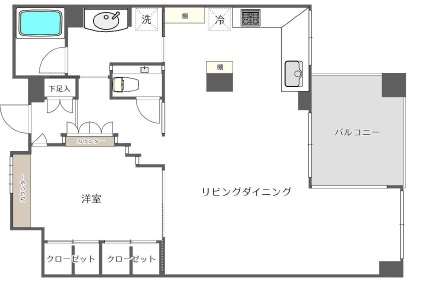 Higashiyama S.C.P2Fの間取り