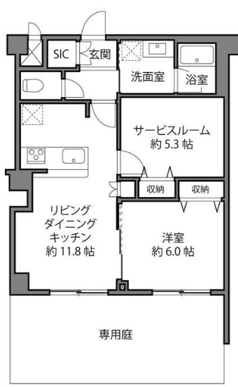 第2フォンタナ駒沢1階の間取り