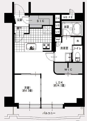 カーサ九品仏507の間取り