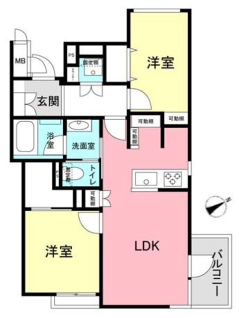 藤和シティコープ桜新町4階の間取り