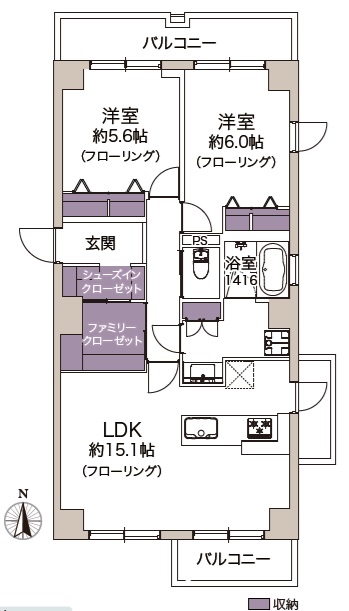 ステラスイート玉川田園調布2階の間取り