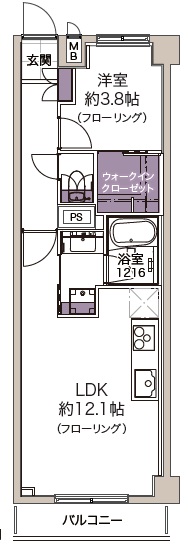 ライオンズマンション学芸大学309の間取り