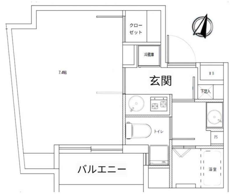 日神デュオステージ笹塚東館6階の間取り