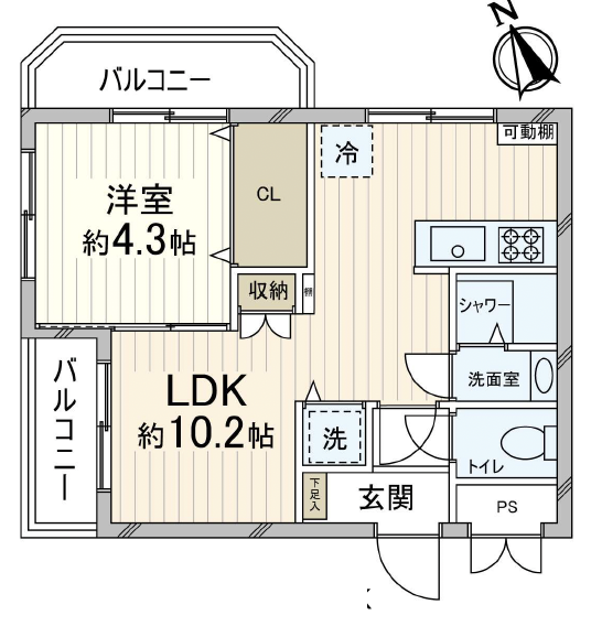 太閤コーポ若林304の間取り