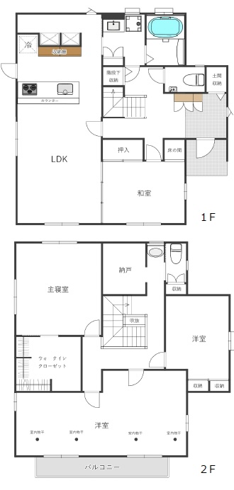 宇都宮針ヶ谷町戸建の間取り