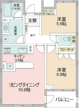 パルテール深沢5階の間取り