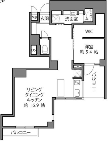 ライオンズマンション三軒茶屋7階の間取り