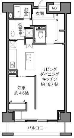 グランドメゾン三軒茶屋5階の間取り