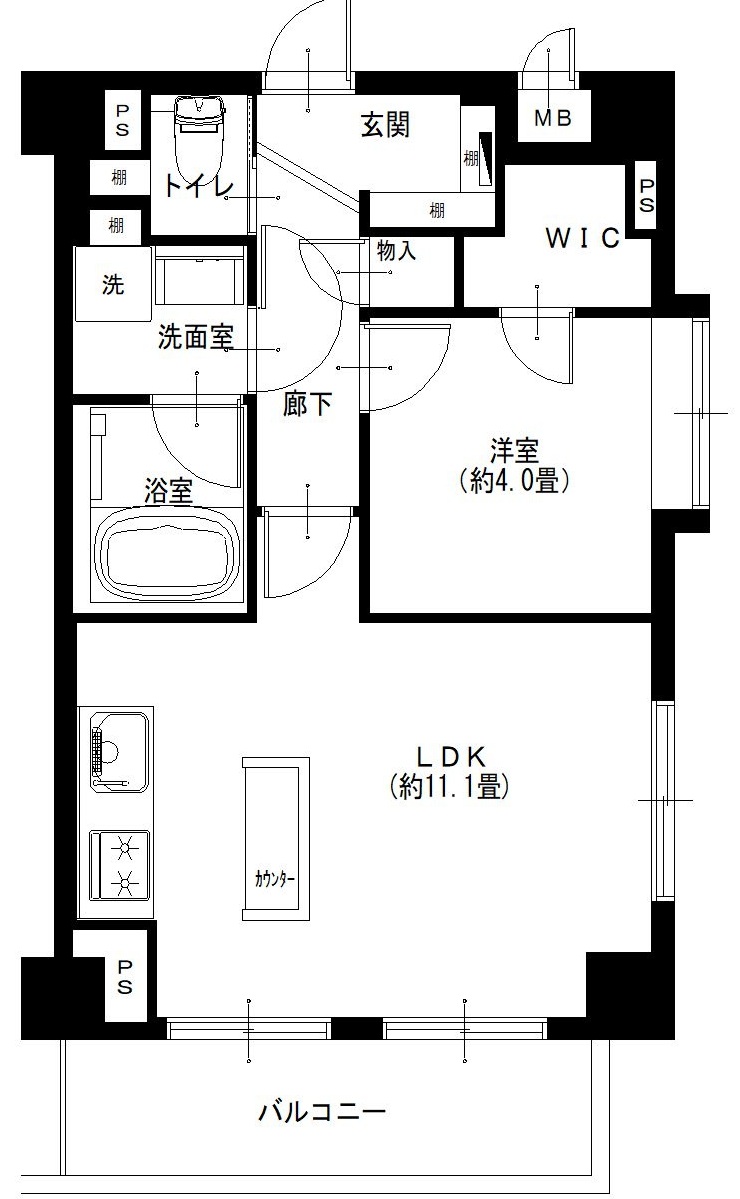 リシェ駒場東大前3階の間取り