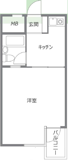 フェルテシモ祐天寺2階の間取り