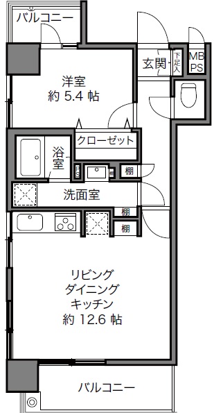 ジャルダン目黒2階の間取り
