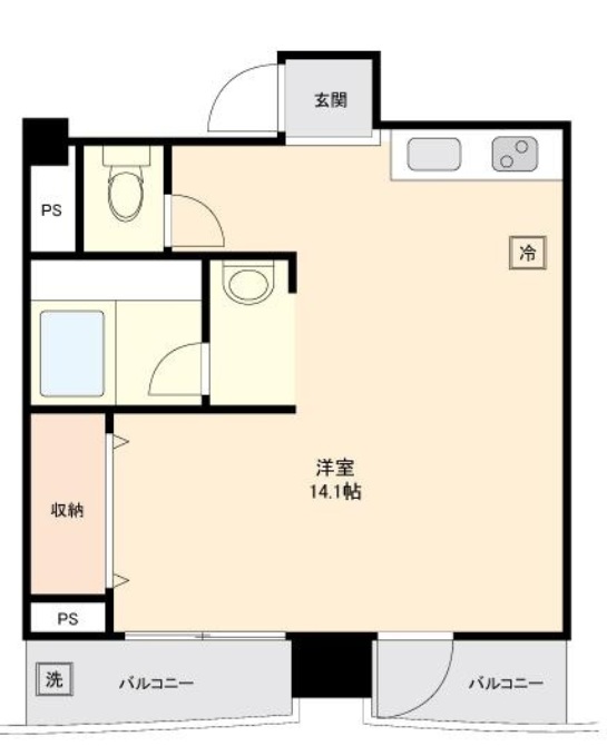 ニュー上馬マンション2階の間取り