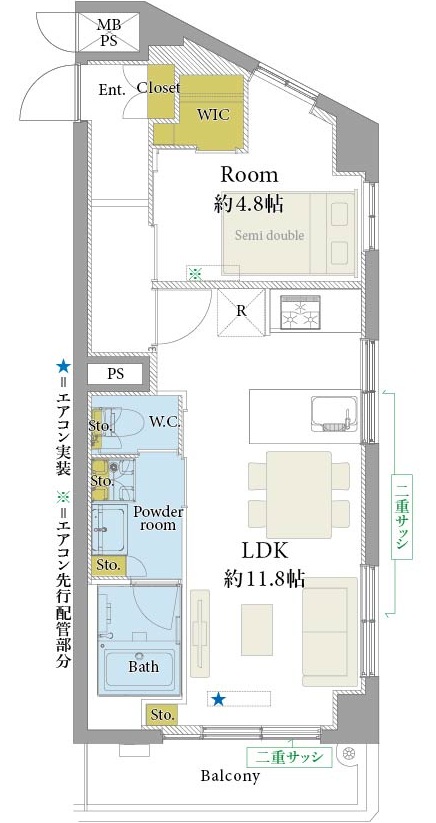 キャッスルマンション青葉台8階の間取り