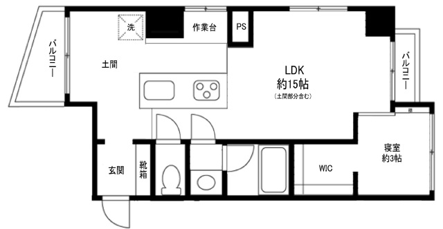 インペリアル青葉台フラット8階の間取り