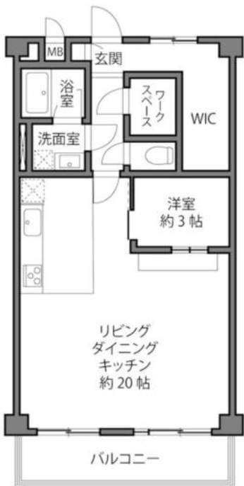 池ノ上グロリアハイツ6階の間取り