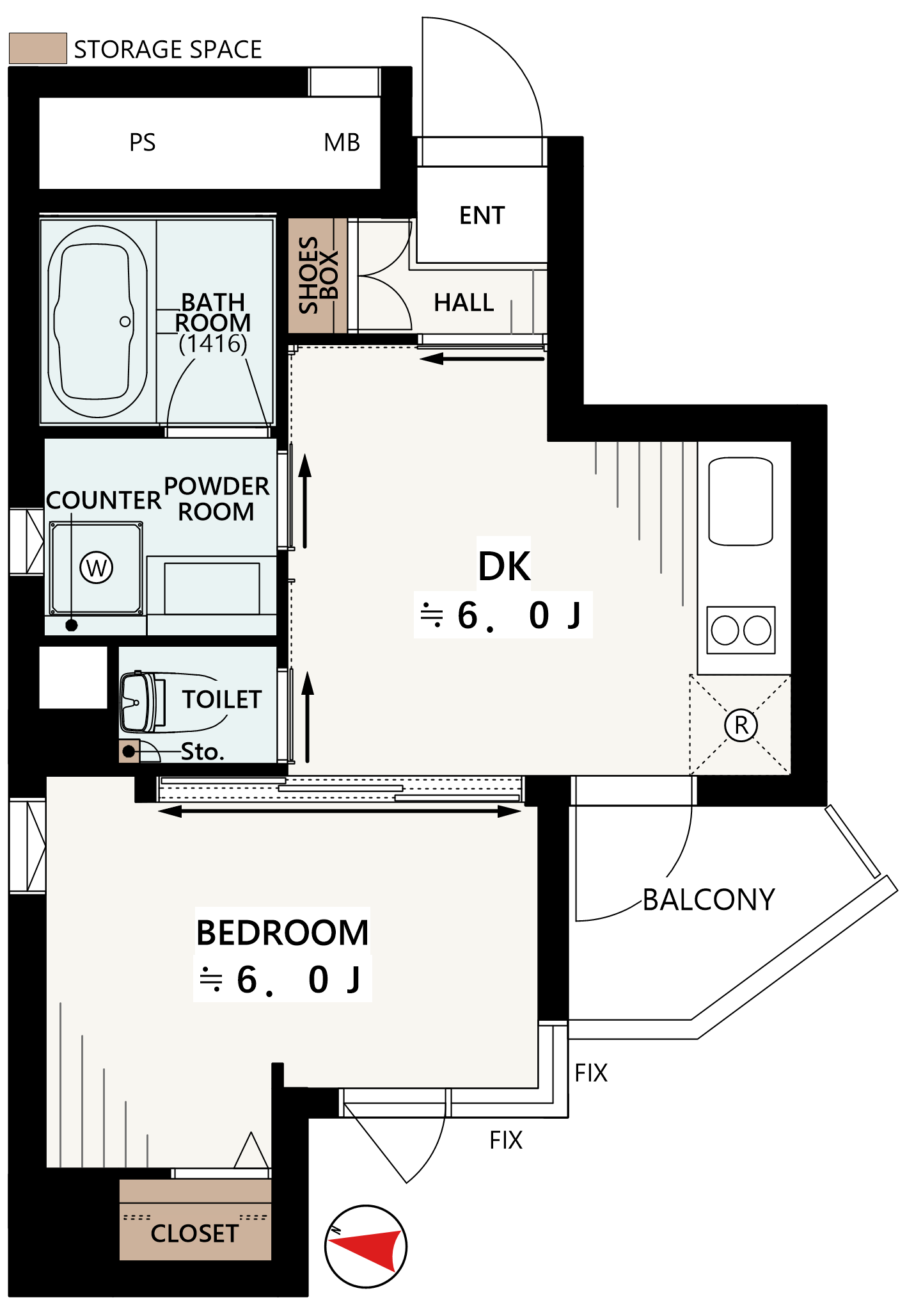 エクセル中目黒9階の間取り