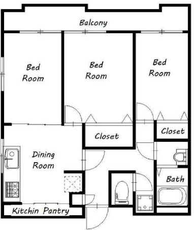グリーンキャピタル上野毛第２4階の間取り