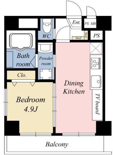 シャンボール恵比寿8階の間取り
