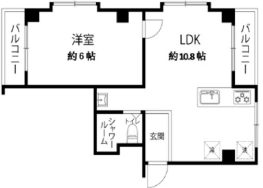 ドミール駒沢2階の間取り