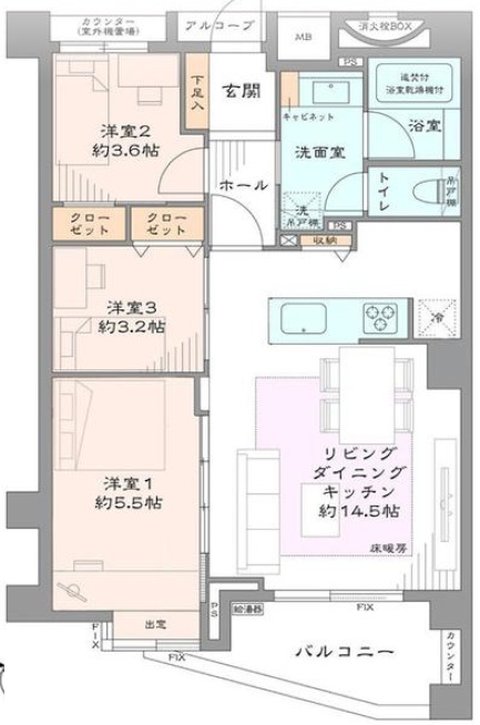 オーベル三軒茶屋dR5階の間取り