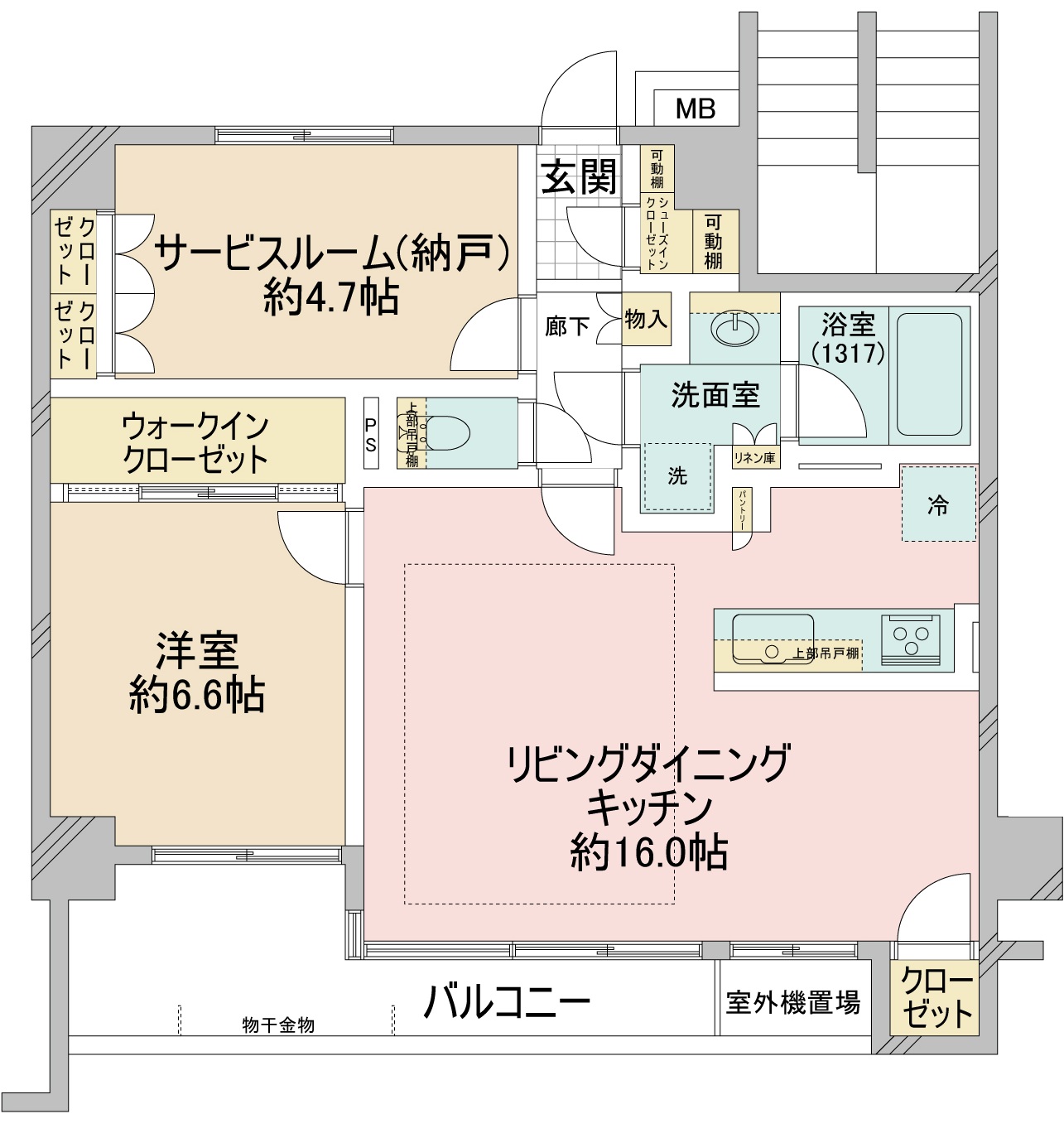 プレシス三軒茶屋4階の間取り