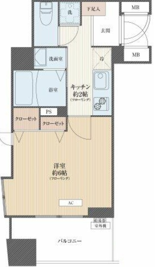 パークホームズ目黒アーバンレジデンス2階の間取り