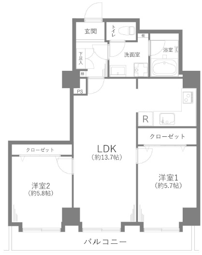 グランドメゾン駒沢7階の間取り