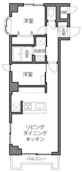 ピューイタケズズ2階の間取り
