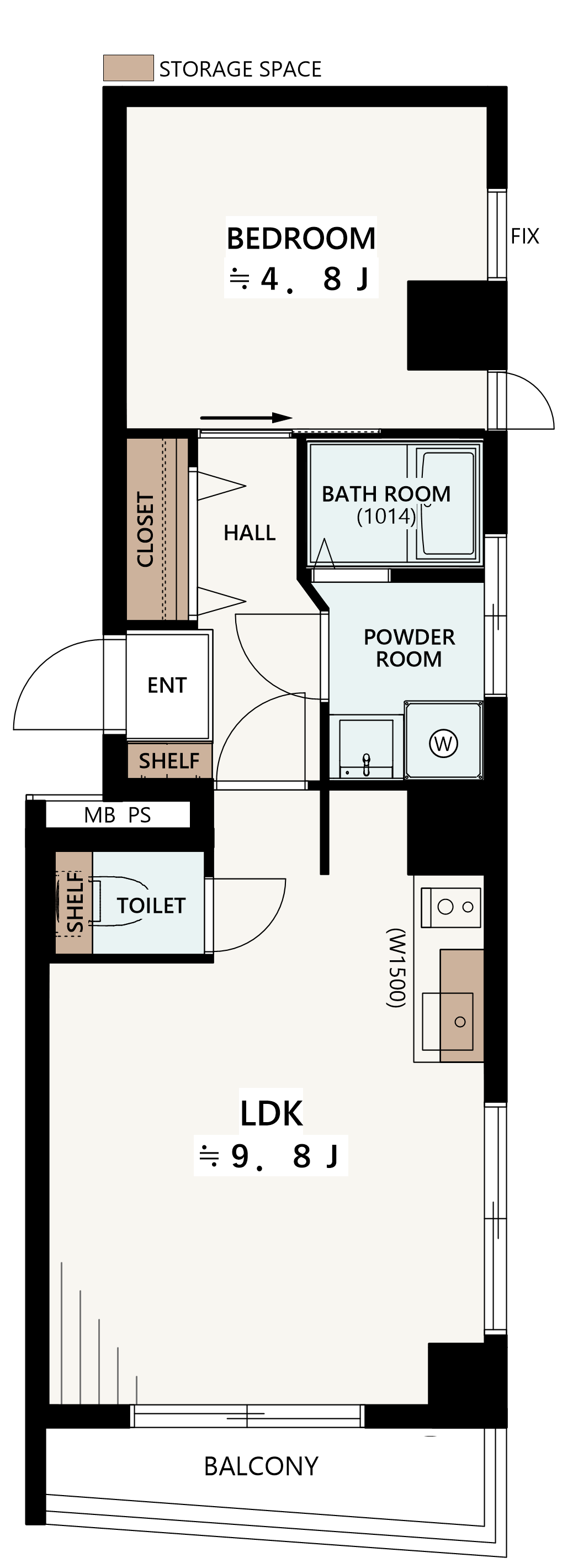 三軒茶屋サンハイツ３階1の間取り