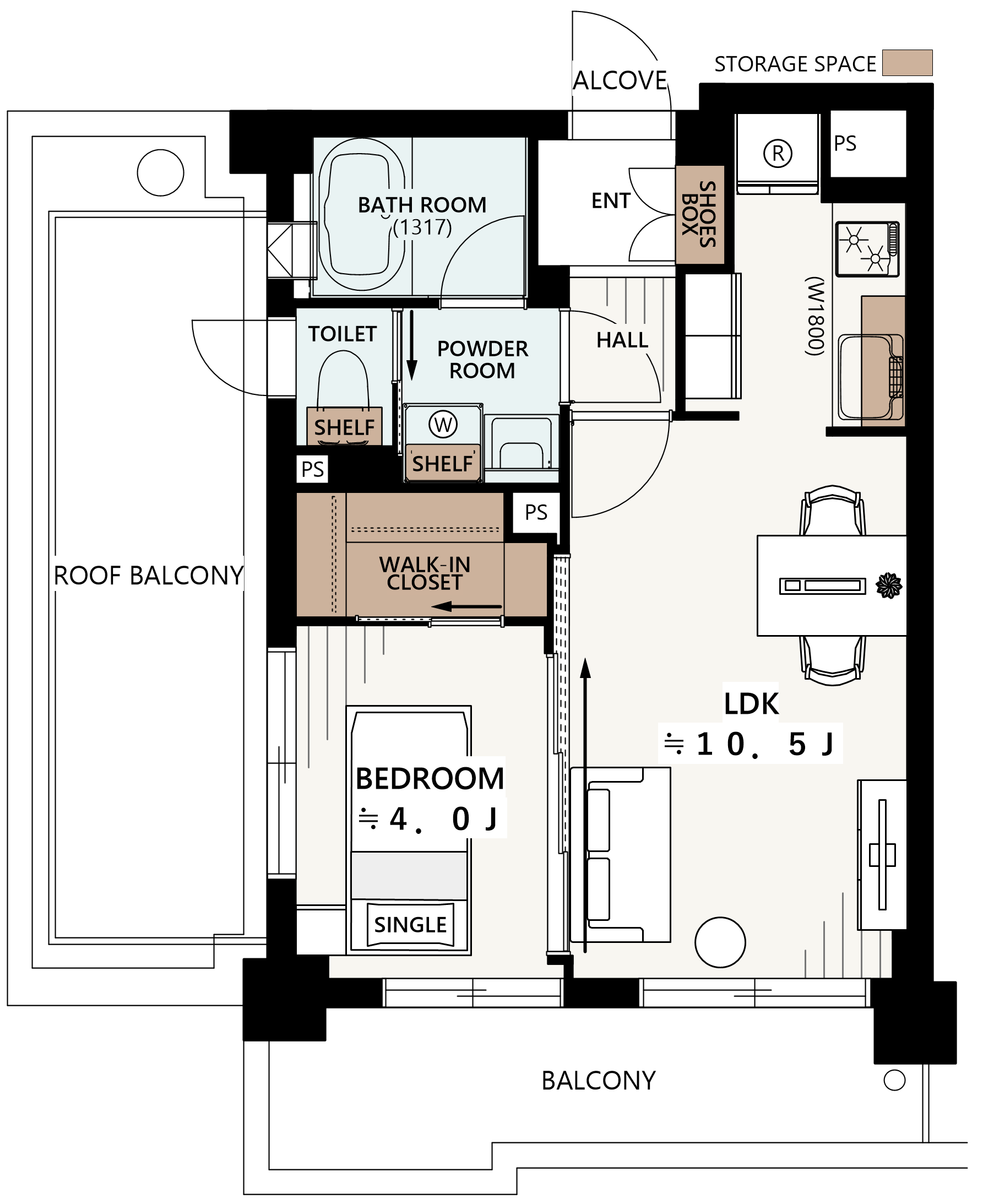 ラコント用賀4階の間取り