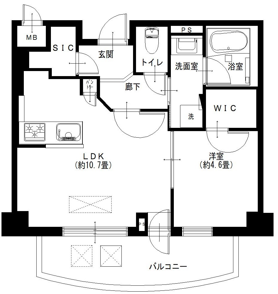 グランエクレール参宮橋4階の間取り