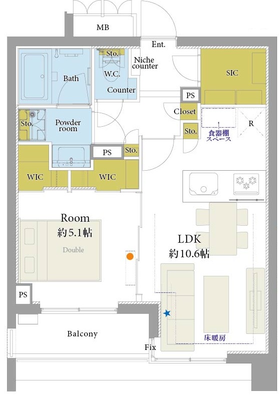 グラーサ駒沢大学13階の間取り