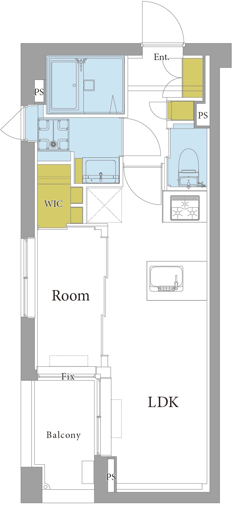 フォルス学芸大学ラクシーズ5階の間取り