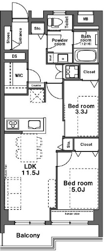 マンション清水台9階の間取り