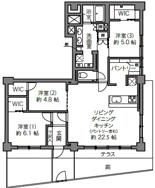 豊栄新都心マンション1階の室内1